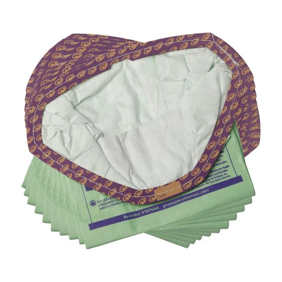 Micro Filter Bag, Open Collar, Fits ProTeam GoFit 3 Backpack Vacuum (10 pk.); 3 quart