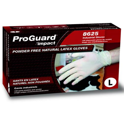 Latex, Natural, Pro-Guard® Disposable Powder Free Gloves, General Purpose