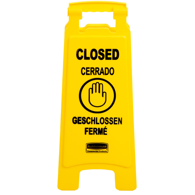 Multilingual Closed Floor Sign