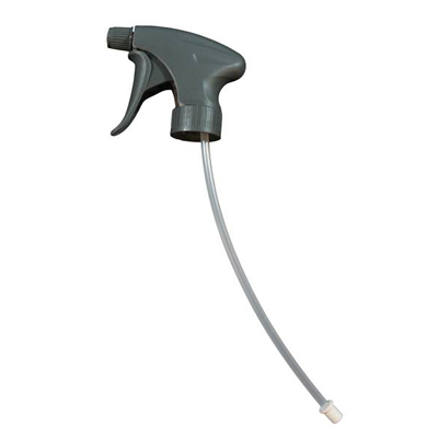 Chemical Resistant Trigger Sprayer (Viton seal) - Gray - 9-7/8" Tube