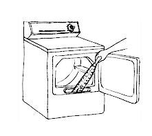 Lint Catching Brush for Lower Level Dryer