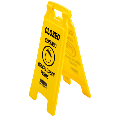 Multilingual Closed Floor Sign