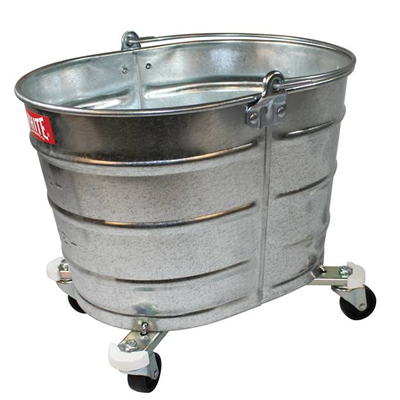 Galvanized Steel 26 Qt Oval Bucket and Wringer with 2" Casters